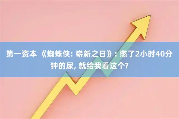 第一资本 《蜘蛛侠: 崭新之日》: 憋了2小时40分钟的尿, 就给我看这个?
